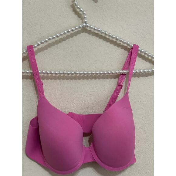 Juicy Couture Push Up Bra Size 38C Pink Padded Support Adjustable Straps Y2K - Picture 2 of 7